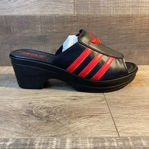 レア☆adidas × Lotta Volkova Trefoil Mules WMNS) adidas Lotta Volkova x Trefoil Logo Mule 'Black Red